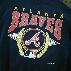 Vintage 90’s Atlanta Braves Sweatshirt 1993 XL Crew Neck MLB Baseball Hanes Tag